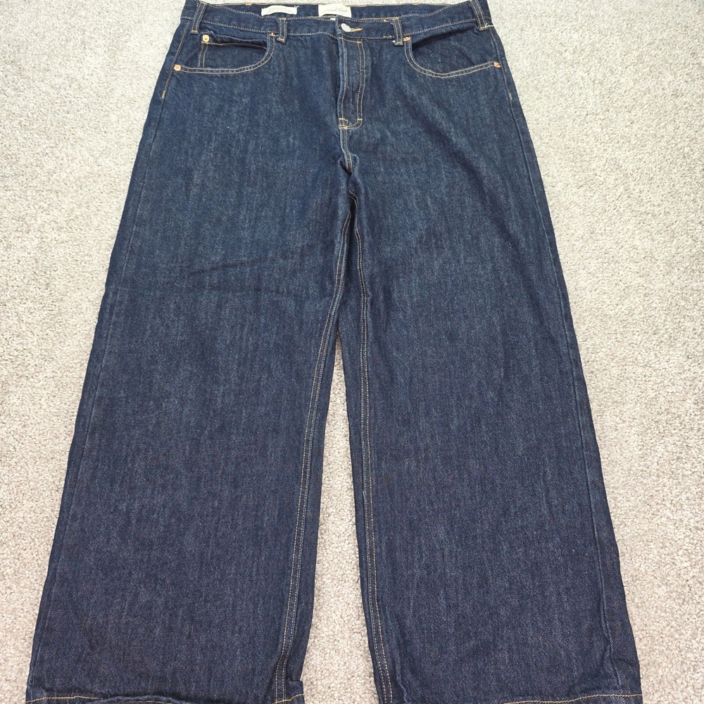 Universal Thread Mid-Rise Wide Leg Jeans Dark Wash Size 12R Button Fly NWOT